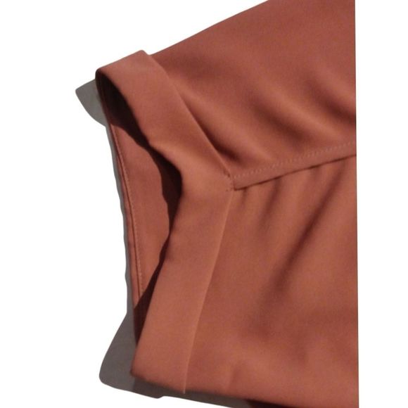 V-Neck High Low Oversized Blouse NEW Mauve Sophisticated Top by Lush NWOT - Picture 7 of 10